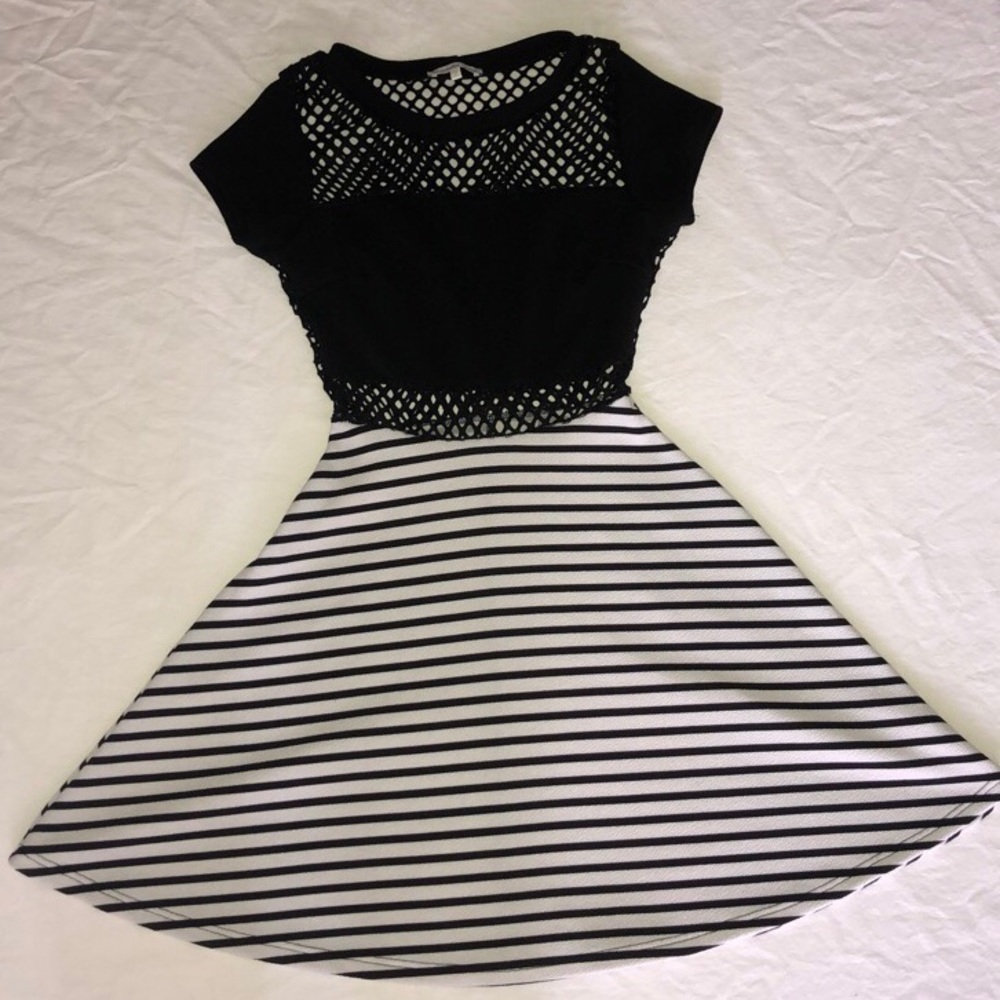 Charlotte Russe striped and netted dress